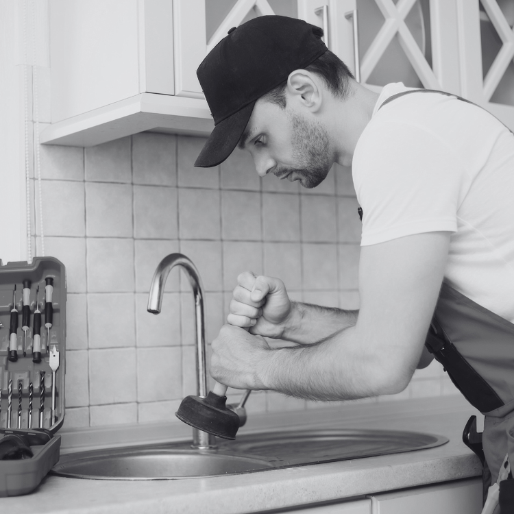 blocked drain plunger