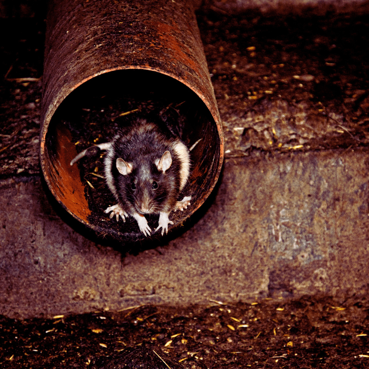 rat in sewer problem